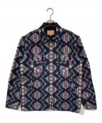 SUGAR CANEシュガーケーン）の古着「ネイティブアメリカン・コットンジャガードジップシャツジャケット」｜マルチカラー
