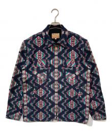 SUGAR CANE（シュガーケーン）の古着「ネイティブアメリカン・コットンジャガードジップシャツジャケット」｜マルチカラー