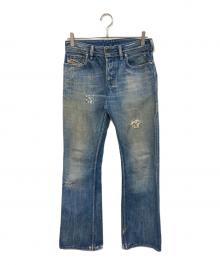 DIESEL（ディーゼル）の古着「フレアデニムパンツ」｜ブラック