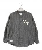 WTAPSダブルタップス）の古着「COTTON.FLANNEL.STRIPE」｜グレー