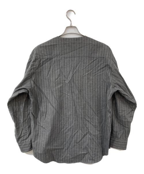 WTAPS（ダブルタップス）WTAPS (ダブルタップス) COTTON.FLANNEL.STRIPE グレー サイズ:02の古着・服飾アイテム