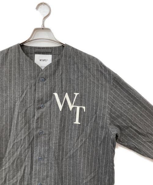 WTAPS（ダブルタップス）WTAPS (ダブルタップス) COTTON.FLANNEL.STRIPE グレー サイズ:02の古着・服飾アイテム
