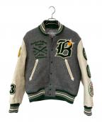 whitesvilleホワイツビル）の古着「BULLDOGS フルデコ スタジャン」｜グレー×グリーン