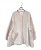 La boutique BonBonラブティックボンボン）の古着「ライトラグランフレアコート」｜ピンク