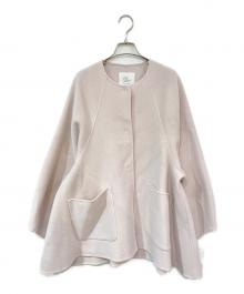 La boutique BonBon（ラブティックボンボン）の古着「ライトラグランフレアコート」｜ピンク