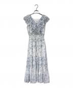 Snidelスナイデル）の古着「プリーツフリルワンピース」｜スカイブルー