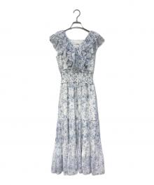 Snidel（スナイデル）の古着「プリーツフリルワンピース」｜スカイブルー