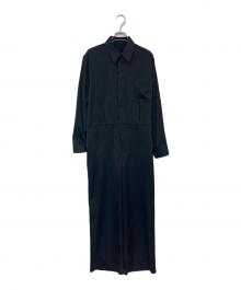 Spick and Span（スピック＆スパン）の古着「サテンジャンプスーツ」｜ブラック