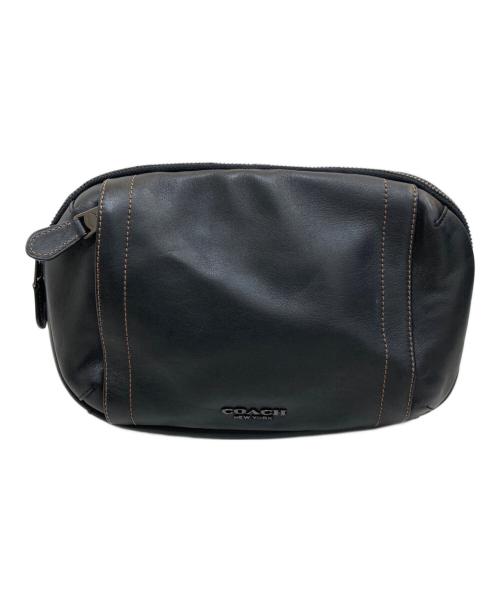 COACH（コーチ）COACH (コーチ) レザーウエストバッグ ブラックの古着・服飾アイテム