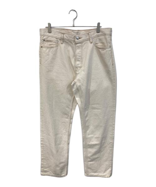 Calvin Klein（カルバンクライン）Calvin Klein (カルバンクライン) リラックスストレートパンツ ホワイト サイズ:SIZE 34の古着・服飾アイテム