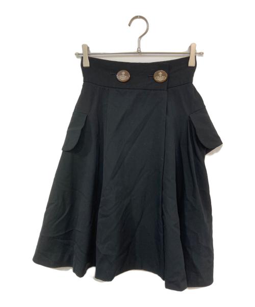 Vivienne Westwood RED LABEL（ヴィヴィアンウエストウッドレッドレーベル）Vivienne Westwood RED LABEL (ヴィヴィアンウエストウッドレッドレーベル) ラップスカート ブラック サイズ:2の古着・服飾アイテム