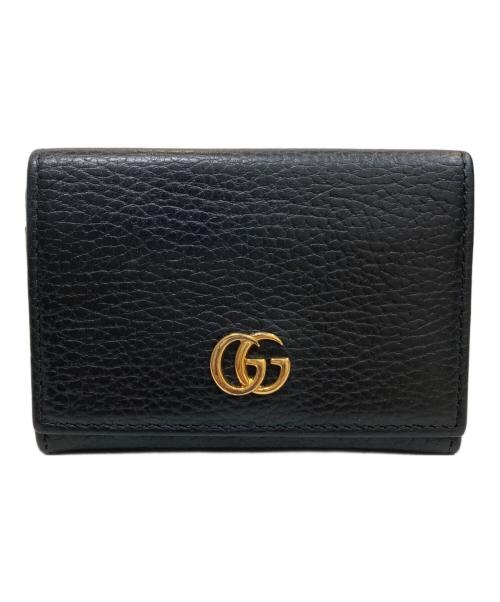 GUCCI（グッチ）GUCCI (グッチ) GGマーモントカードケース ブラックの古着・服飾アイテム