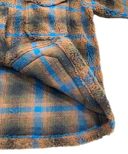 PENDLETON（ペンドルトン）PENDLETON (ペンドルトン) チェックフリースジャケット ブラウン サイズ:Mの古着・服飾アイテム
