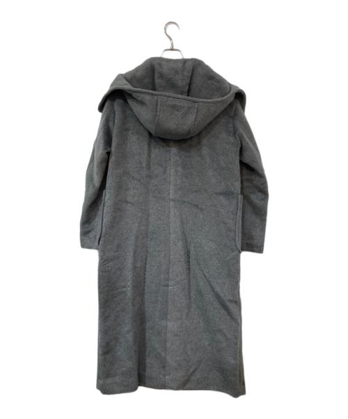 pinue（ピヌエ）PINUE (ピヌエ) フード付きノーカラーコート グレー サイズ:Sの古着・服飾アイテム