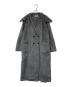 PINUE（ピヌエ）の古着「フード付きノーカラーコート」｜グレー