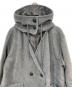 中古・古着 PINUE (ピヌエ) フード付きノーカラーコート グレー サイズ:S：11000円