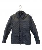 BURBERRY LONDONバーバリーロンドン）の古着「キルティングレザージャケット」｜ブラック