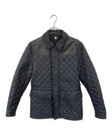 BURBERRY LONDON（バーバリーロンドン）の古着「キルティングレザージャケット」｜ブラック