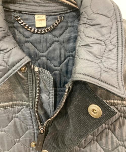 BURBERRY LONDON（バーバリーロンドン）BURBERRY LONDON (バーバリーロンドン) キルティングレザージャケット ブラック サイズ:XSの古着・服飾アイテム