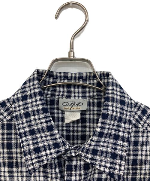 CalTop（キャルトップ）CalTop (キャルトップ) 半袖チェックシャツ ネイビー サイズ:SIZE Mの古着・服飾アイテム