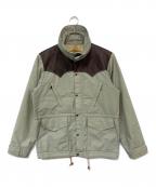 RockyMountainFeatherBed×WAREHOUSEロッキーマウンテンフェザーベッド×ウエアハウス）の古着「レザーヨークマウンテンパーカ」｜カーキ