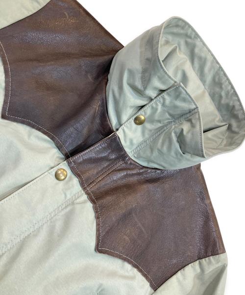 RockyMountainFeatherBed（ロッキーマウンテンフェザーベッド）RockyMountainFeatherBed (ロッキーマウンテンフェザーベッド) WAREHOUSE (ウエアハウス) レザーヨークマウンテンパーカ カーキ サイズ:42の古着・服飾アイテム
