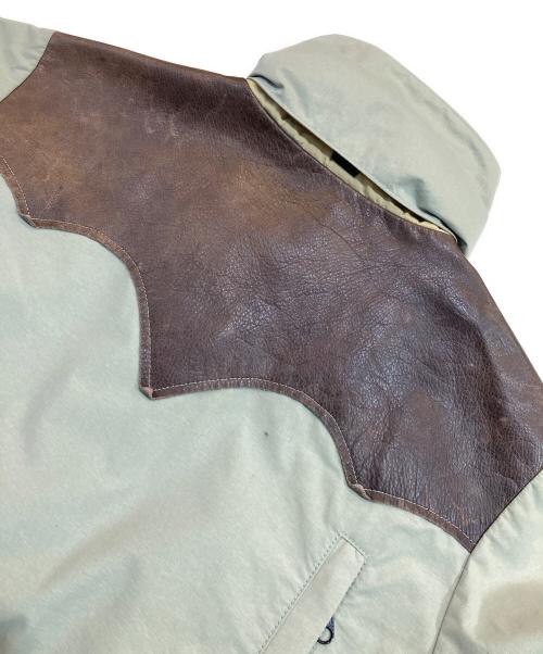 RockyMountainFeatherBed（ロッキーマウンテンフェザーベッド）RockyMountainFeatherBed (ロッキーマウンテンフェザーベッド) WAREHOUSE (ウエアハウス) レザーヨークマウンテンパーカ カーキ サイズ:42の古着・服飾アイテム
