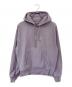 stussy（ステューシー）の古着「STOCK LOGO APPLIQUE HOODIE」｜パープル