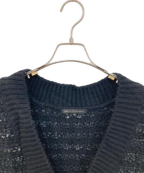 23区（ニジュウサンク）23区 (ニジュウサンク) ツイードニット ベスト ブラック サイズ:SIZE 46の古着・服飾アイテム