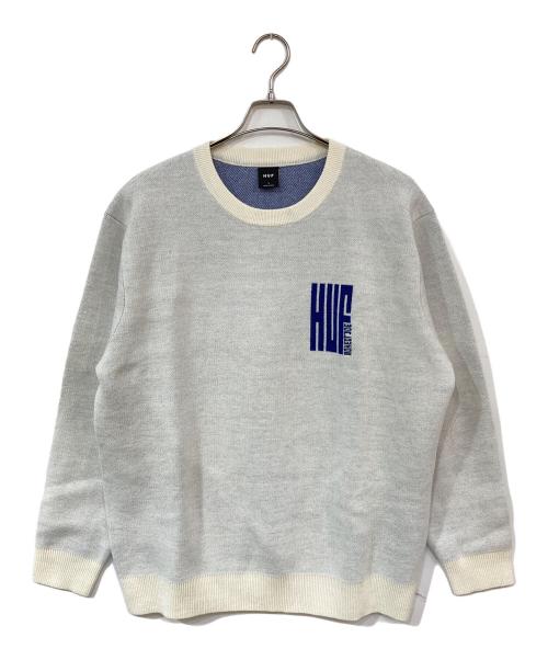 HUF（ハフ）HUF (ハフ) BIG BLOCK CREW SWEATER ホワイト サイズ:Lの古着・服飾アイテム