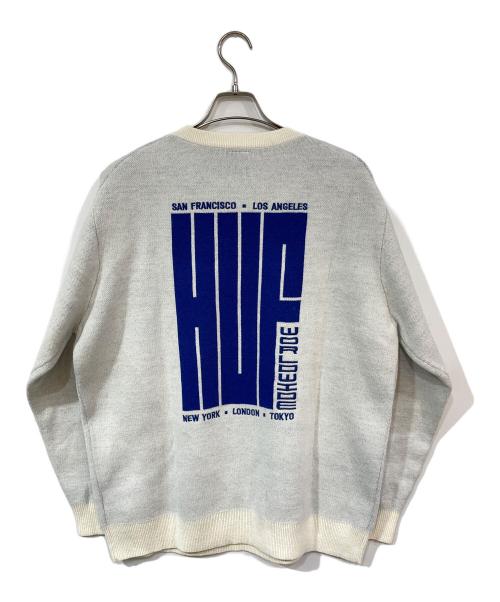 HUF（ハフ）HUF (ハフ) BIG BLOCK CREW SWEATER ホワイト サイズ:Lの古着・服飾アイテム