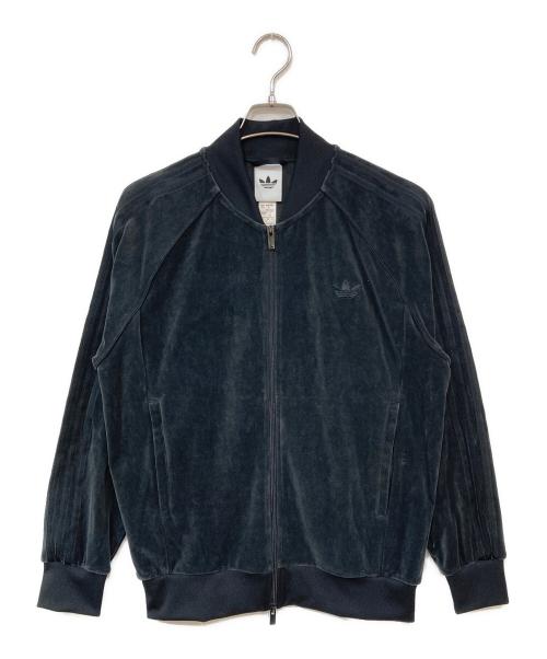 adidas（アディダス）adidas (アディダス) SST アディカラー ベロア トラックトップ トラックジャケット ブラック サイズ:2XLの古着・服飾アイテム