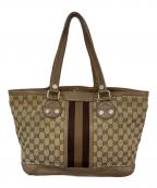 GUCCIグッチ）の古着「パグリアGG トートバッグ」｜ベージュ