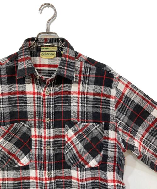 big mac（ビッグマック）BIG MAC (ビッグマック) 80’s STJOHN'SBAY チェックフランネルシャツ レッド×グレー サイズ:Lの古着・服飾アイテム