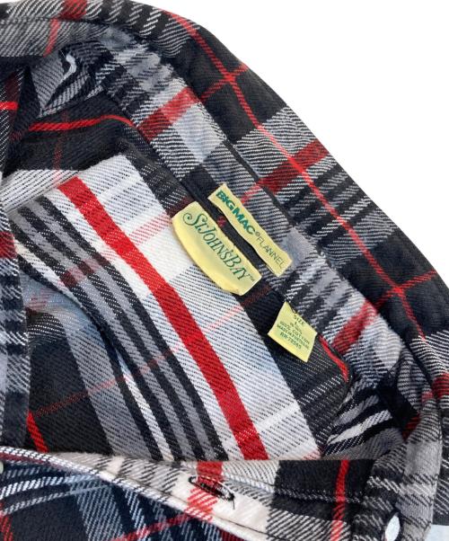 big mac（ビッグマック）BIG MAC (ビッグマック) 80’s STJOHN'SBAY チェックフランネルシャツ レッド×グレー サイズ:Lの古着・服飾アイテム