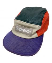 SUPREME（シュプリーム）の古着「Leather/Suede Camp Cap」｜マルチカラー
