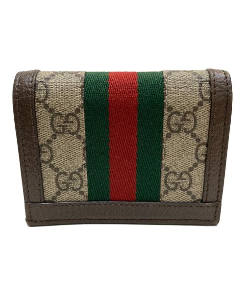 GUCCI（グッチ）GUCCI (グッチ) GG カードケース ウォレット ブラウンの古着・服飾アイテム