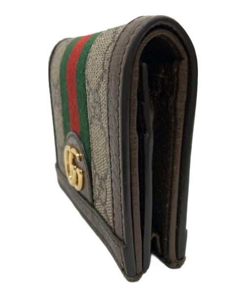 GUCCI（グッチ）GUCCI (グッチ) GG カードケース ウォレット ブラウンの古着・服飾アイテム