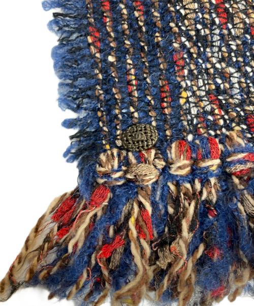 CHANEL（シャネル）CHANEL (シャネル) ツイードマフラー ネイビーの古着・服飾アイテム