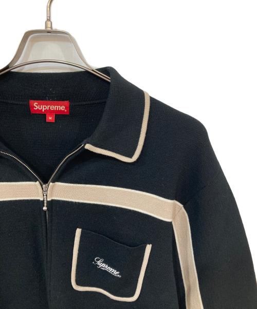 SUPREME（シュプリーム）SUPREME (シュプリーム) Chest Stripe Zip Up Cardigan ブラック サイズ:Mの古着・服飾アイテム
