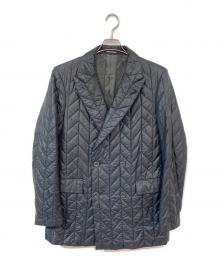 EMPORIO ARMANI（エンポリオアルマーニ）の古着「キルティングダブルジャケット」｜ブラック