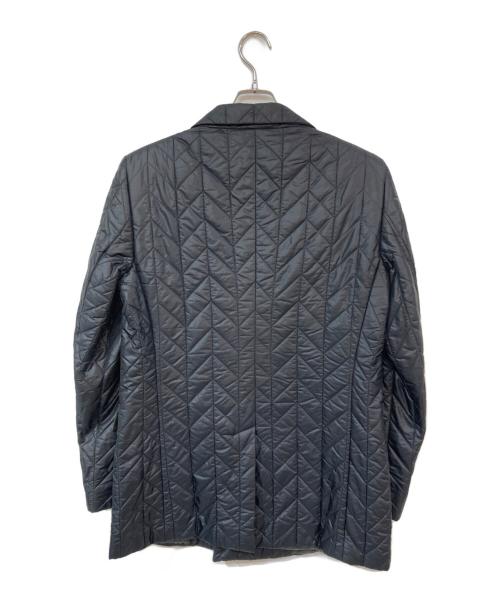 EMPORIO ARMANI（エンポリオアルマーニ）EMPORIO ARMANI (エンポリオアルマーニ) キルティングダブルジャケット ブラック サイズ:50の古着・服飾アイテム