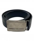 PRADAプラダ）の古着「スクエアバックルベルト」｜ブラック