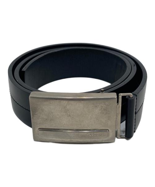 PRADA（プラダ）PRADA (プラダ) スクエアバックルベルト ブラックの古着・服飾アイテム