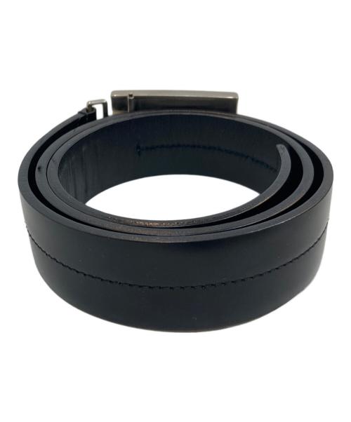 PRADA（プラダ）PRADA (プラダ) スクエアバックルベルト ブラックの古着・服飾アイテム