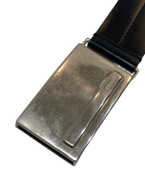 PRADA（プラダ）PRADA (プラダ) スクエアバックルベルト ブラックの古着・服飾アイテム