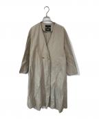 UNTITLED×fabrica tessutiアンタイトル×ファブリカ・テッスート）の古着「ノーカラーコート」｜ベージュ