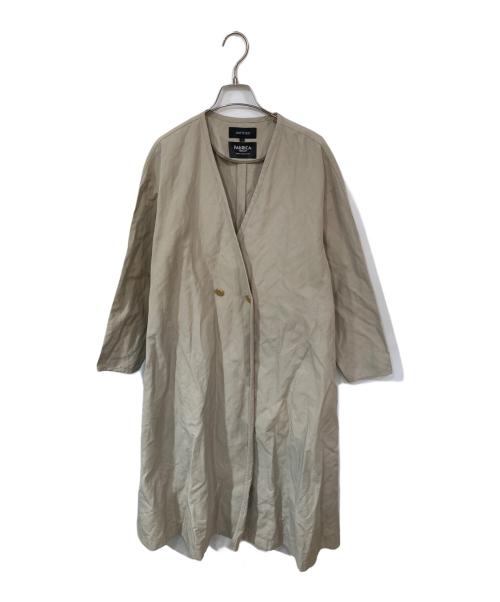 UNTITLED（アンタイトル）UNTITLED (アンタイトル) fabrica tessuti (ファブリカ・テッスート) ノーカラーコート ベージュ サイズ:4の古着・服飾アイテム