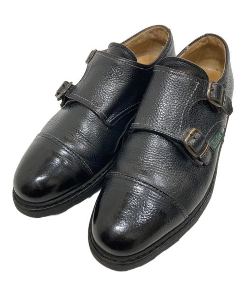 PARABOOT（パラブーツ）PARABOOT (パラブーツ) ダブルモンクストラップシューズ ブラック サイズ:6の古着・服飾アイテム