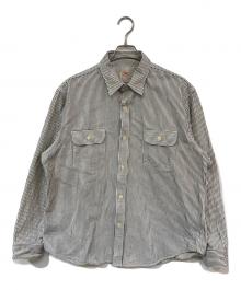 SUGAR CANE（シュガーケーン）の古着「HICKORY STRIPE WORK SHIRT」｜ホワイト